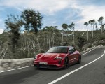 2022 Porsche Taycan GTS Sport Turismo (Color: Carmine Red) Front Three-Quarter Wallpapers 150x120