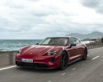 2022 Porsche Taycan GTS Sport Turismo (Color: Carmine Red) Front Three-Quarter Wallpapers 150x120