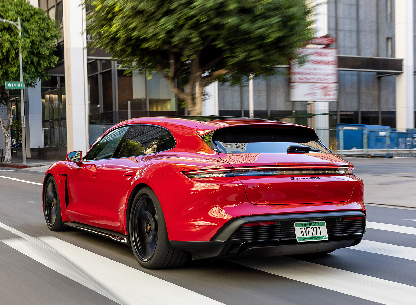 2022 Porsche Taycan GTS Sport Turismo (Color: Carmine Red) Rear Three-Quarter Wallpapers #16 of 168