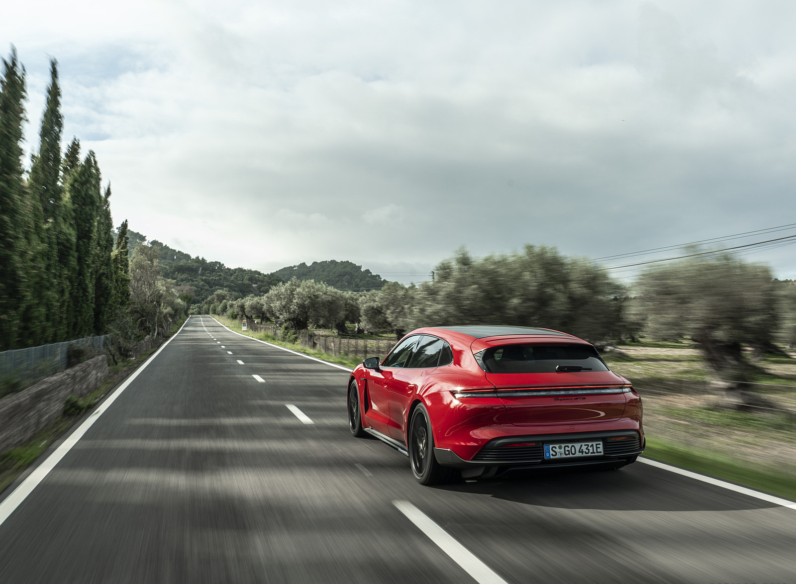 2022 Porsche Taycan GTS Sport Turismo (Color: Carmine Red) Rear Three-Quarter Wallpapers #57 of 168