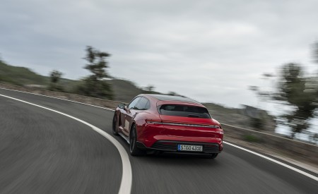 2022 Porsche Taycan GTS Sport Turismo (Color: Carmine Red) Rear Wallpapers 450x275 (58)
