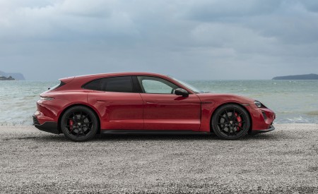 2022 Porsche Taycan GTS Sport Turismo (Color: Carmine Red) Side Wallpapers 450x275 (103)