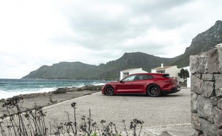 2022 Porsche Taycan GTS Sport Turismo (Color: Carmine Red) Side Wallpapers 450x275 (88)