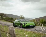 2022 Porsche Taycan GTS Sport Turismo (Color: Mamba Green Metallic) Front Three-Quarter Wallpapers 150x120