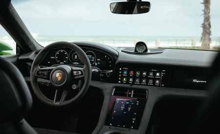 2022 Porsche Taycan GTS Sport Turismo (Color: Mamba Green Metallic) Interior Cockpit Wallpapers 450x275 (164)
