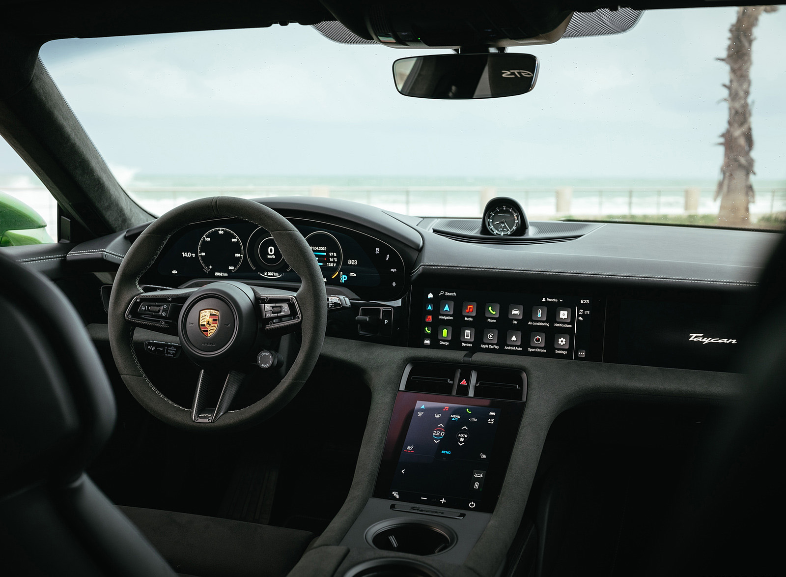 2022 Porsche Taycan GTS Sport Turismo (Color: Mamba Green Metallic) Interior Cockpit Wallpapers #164 of 168