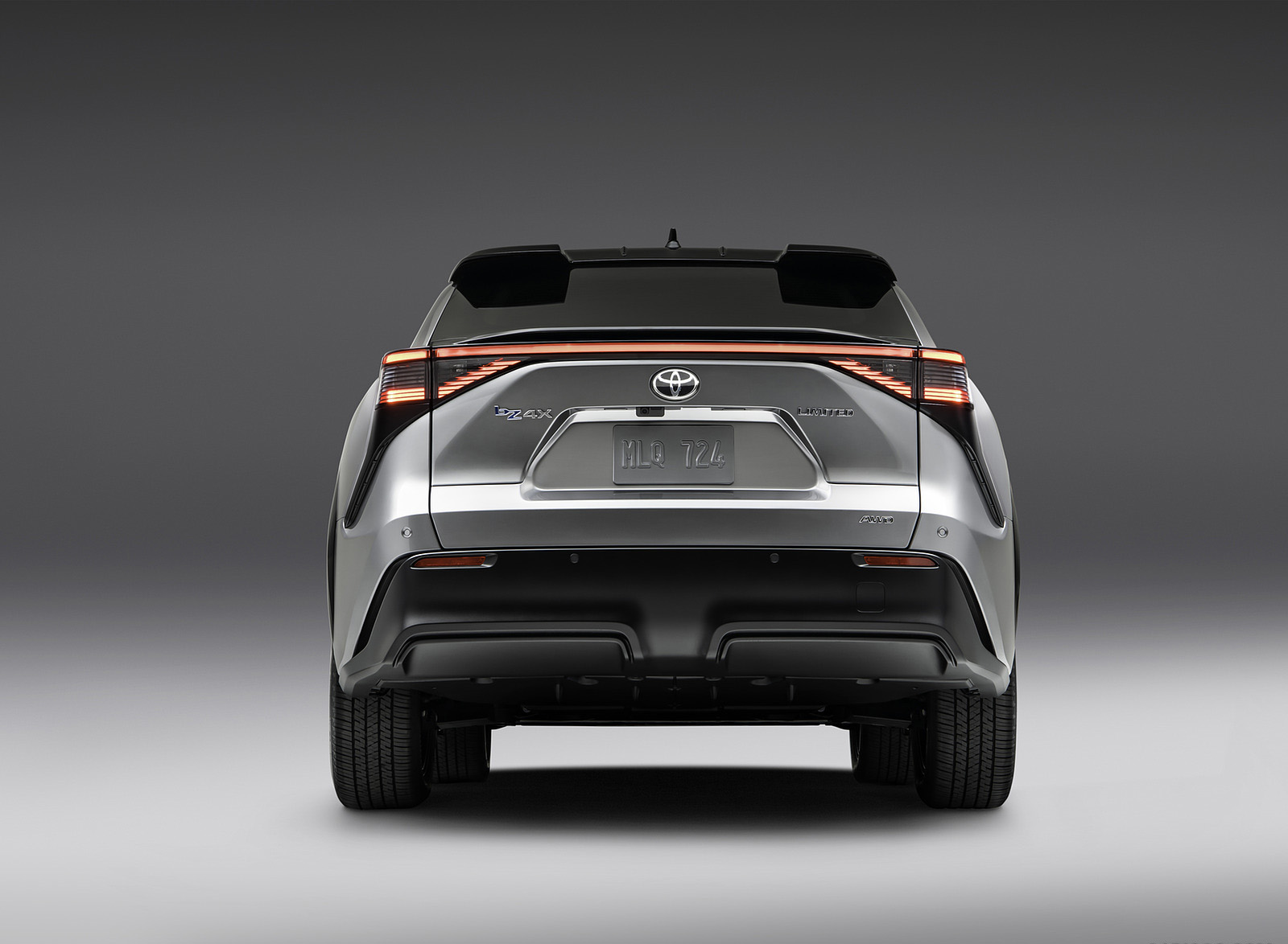 2023 Toyota bZ4X Limited (Color: Heavy Metal; US-Spec) Rear Wallpapers #13 of 28
