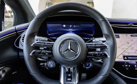 2022 Mercedes-AMG EQS 53 4MATIC+ (Color: Diamond White Bright) Interior Steering Wheel Wallpapers 450x275 (72)