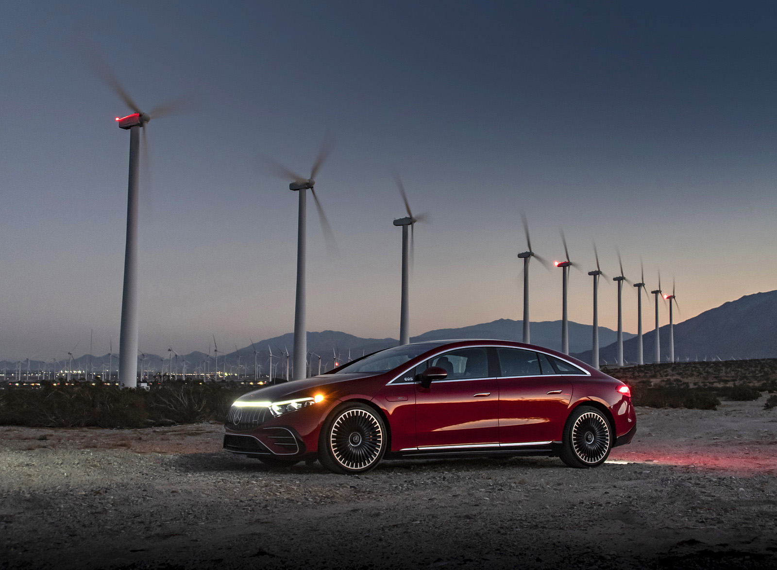 2022 Mercedes-AMG EQS 53 4MATIC+ (Color: Hyazinth Red Metallic) Side Wallpapers #18 of 76