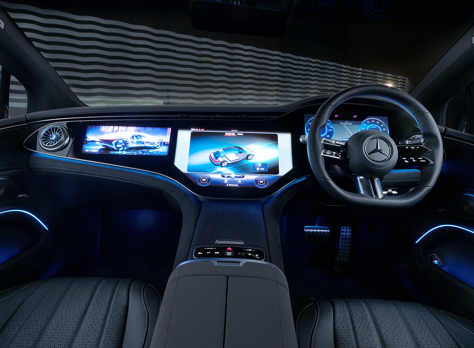 2022 Mercedes-Benz EQS 450+ AMG Line (UK-Spec) Interior Cockpit Wallpapers #36 of 40