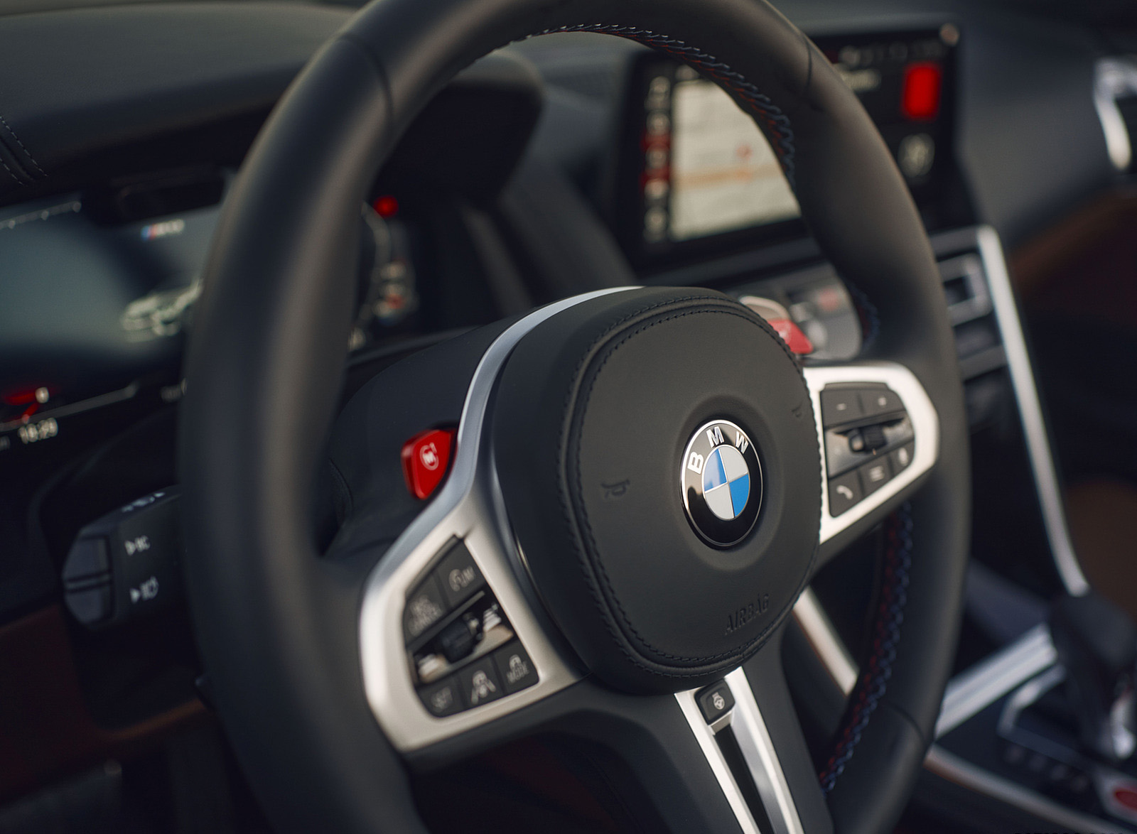 2023 BMW M8 Competition Convertible Interior Steering Wheel Wallpapers #24 of 28