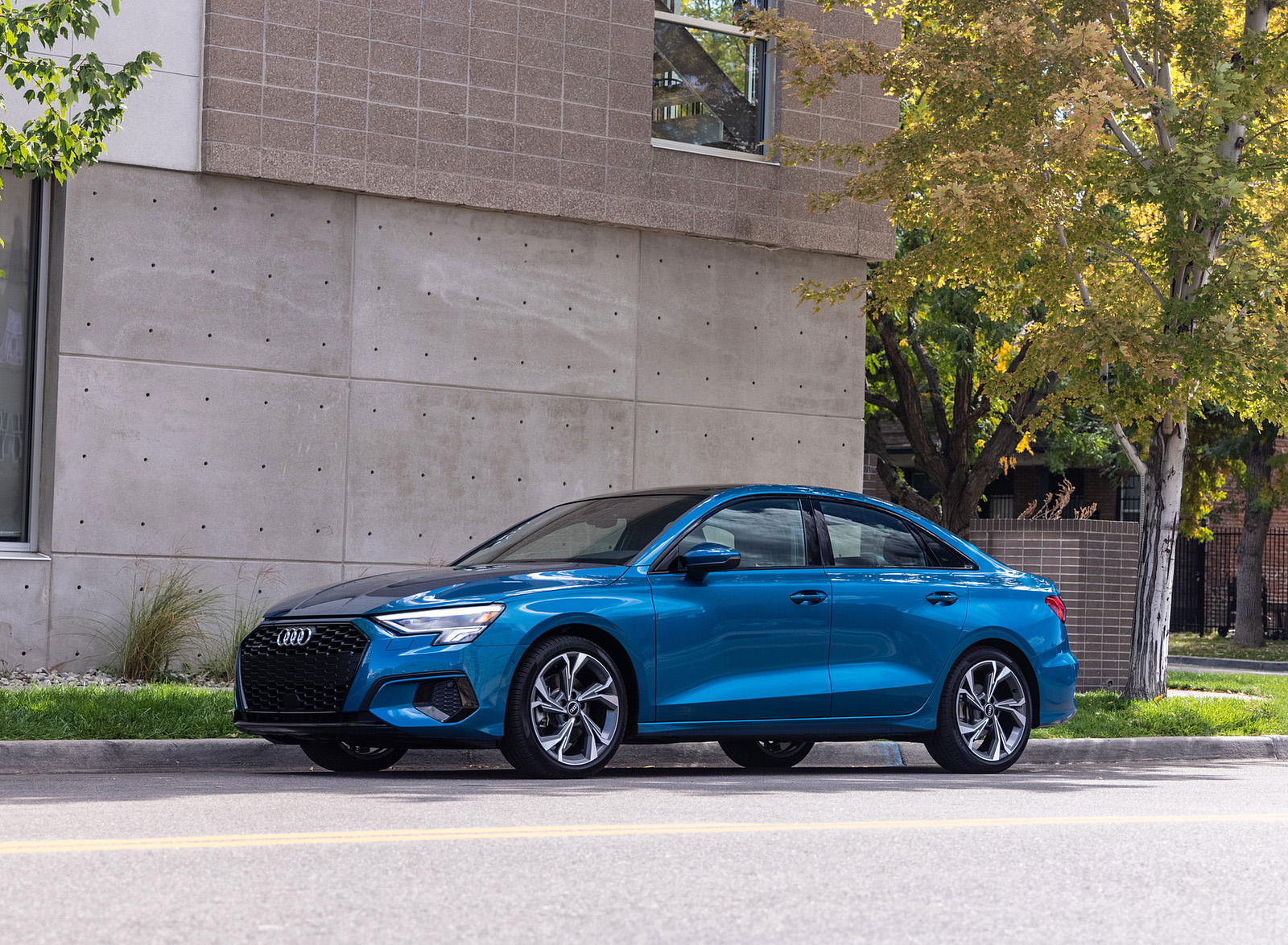 2022 Audi A3 (Color: Atoll Blue; US-Spec) Front Three-Quarter Wallpapers #29 of 58