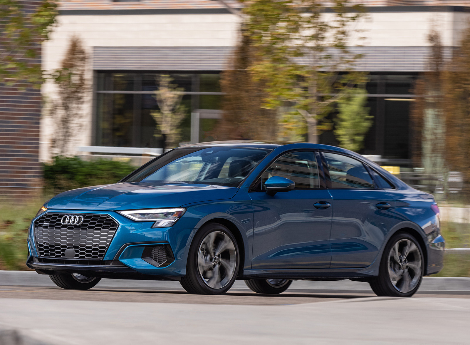 2022 Audi A3 (Color: Atoll Blue; US-Spec) Front Three-Quarter Wallpapers #21 of 58