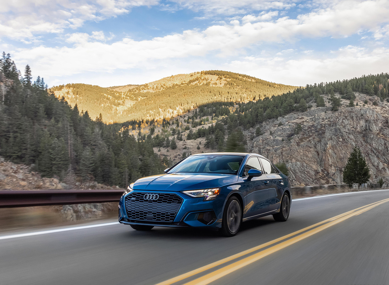 2022 Audi A3 (Color: Atoll Blue; US-Spec) Front Three-Quarter Wallpapers  #5 of 58