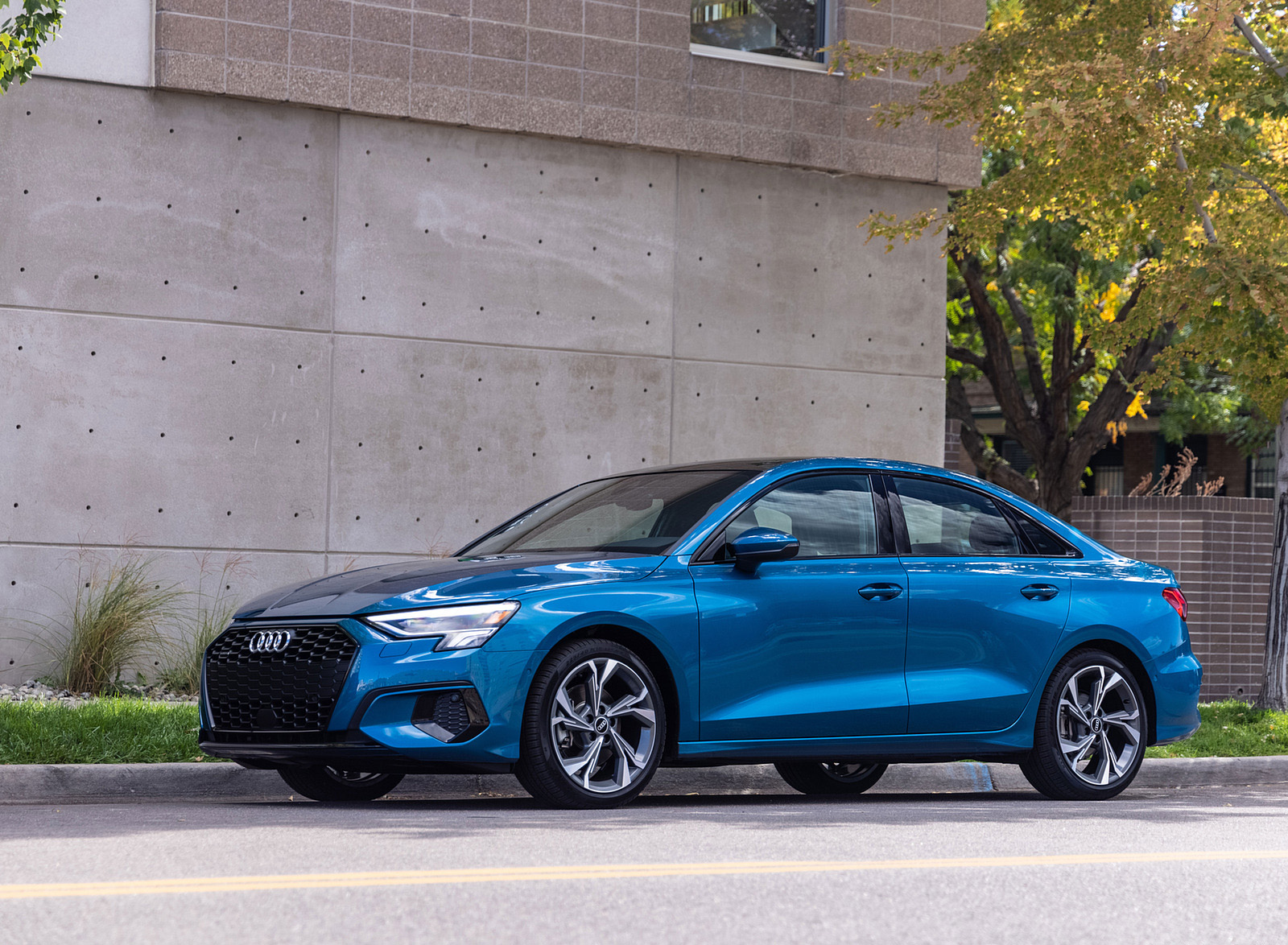 2022 Audi A3 (Color: Atoll Blue; US-Spec) Front Three-Quarter Wallpapers #30 of 58