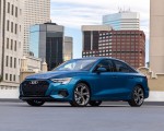 2022 Audi A3 (Color: Atoll Blue; US-Spec) Front Three-Quarter Wallpapers  150x120