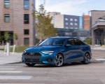 2022 Audi A3 (Color: Atoll Blue; US-Spec) Front Three-Quarter Wallpapers 150x120