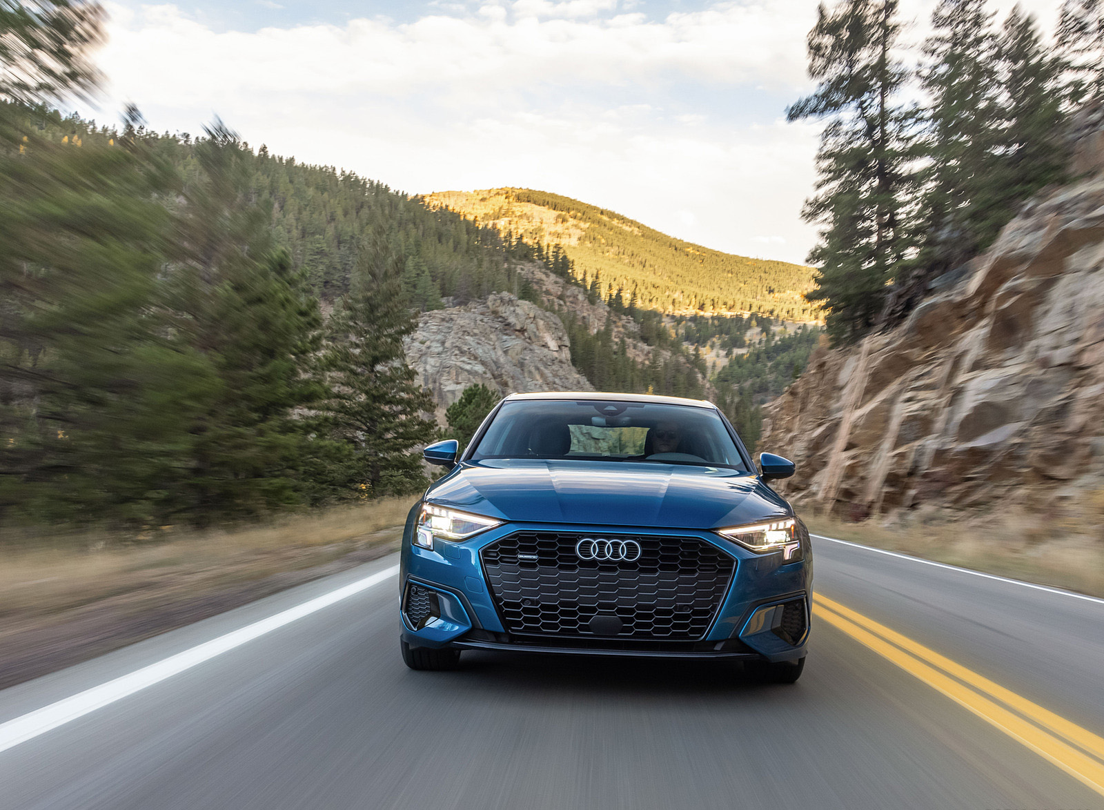 2022 Audi A3 (Color: Atoll Blue; US-Spec) Front Wallpapers #16 of 58