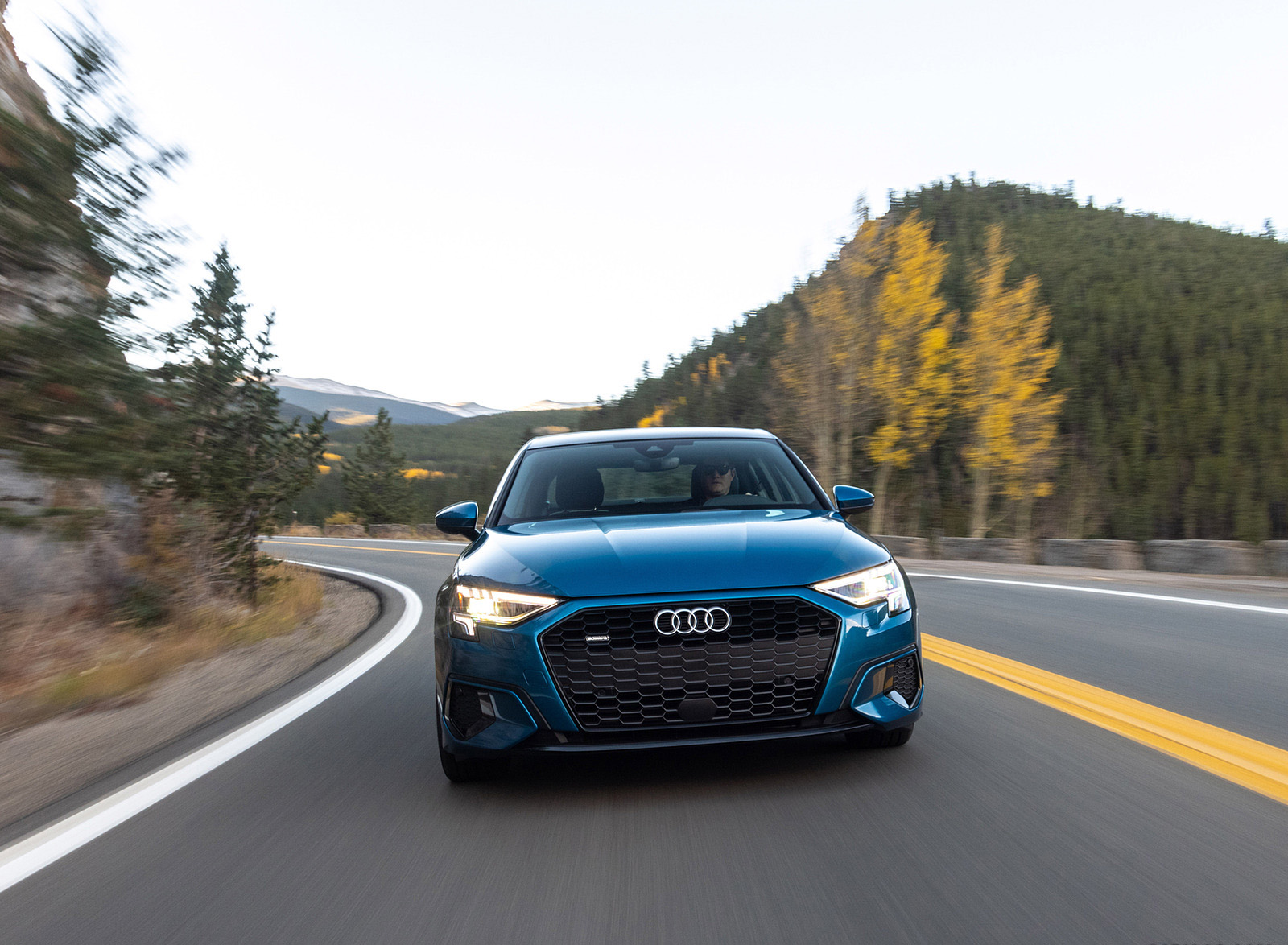 2022 Audi A3 (Color: Atoll Blue; US-Spec) Front Wallpapers (10)