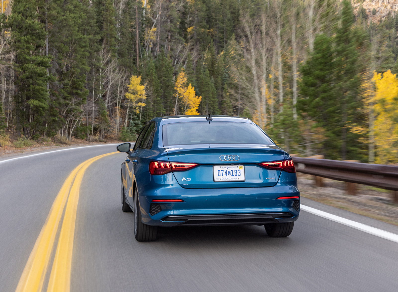 2022 Audi A3 (Color: Atoll Blue; US-Spec) Rear Wallpapers (2)