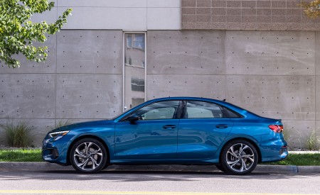 2022 Audi A3 (Color: Atoll Blue; US-Spec) Side Wallpapers 450x275 (31)