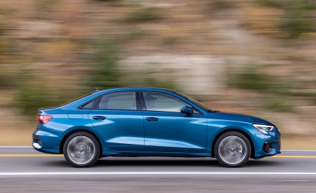 2022 Audi A3 (Color: Atoll Blue; US-Spec) Side Wallpapers 450x275 (15)