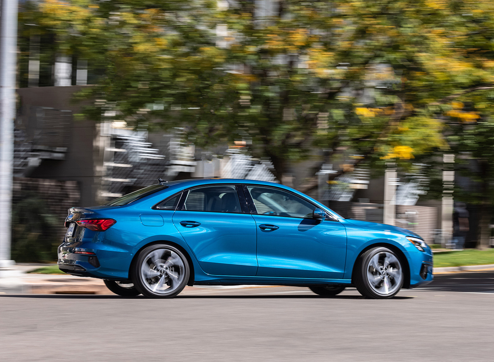 2022 Audi A3 (Color: Atoll Blue; US-Spec) Side Wallpapers #24 of 58