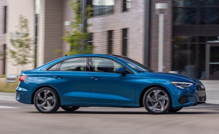 2022 Audi A3 (Color: Atoll Blue; US-Spec) Side Wallpapers 450x275 (20)