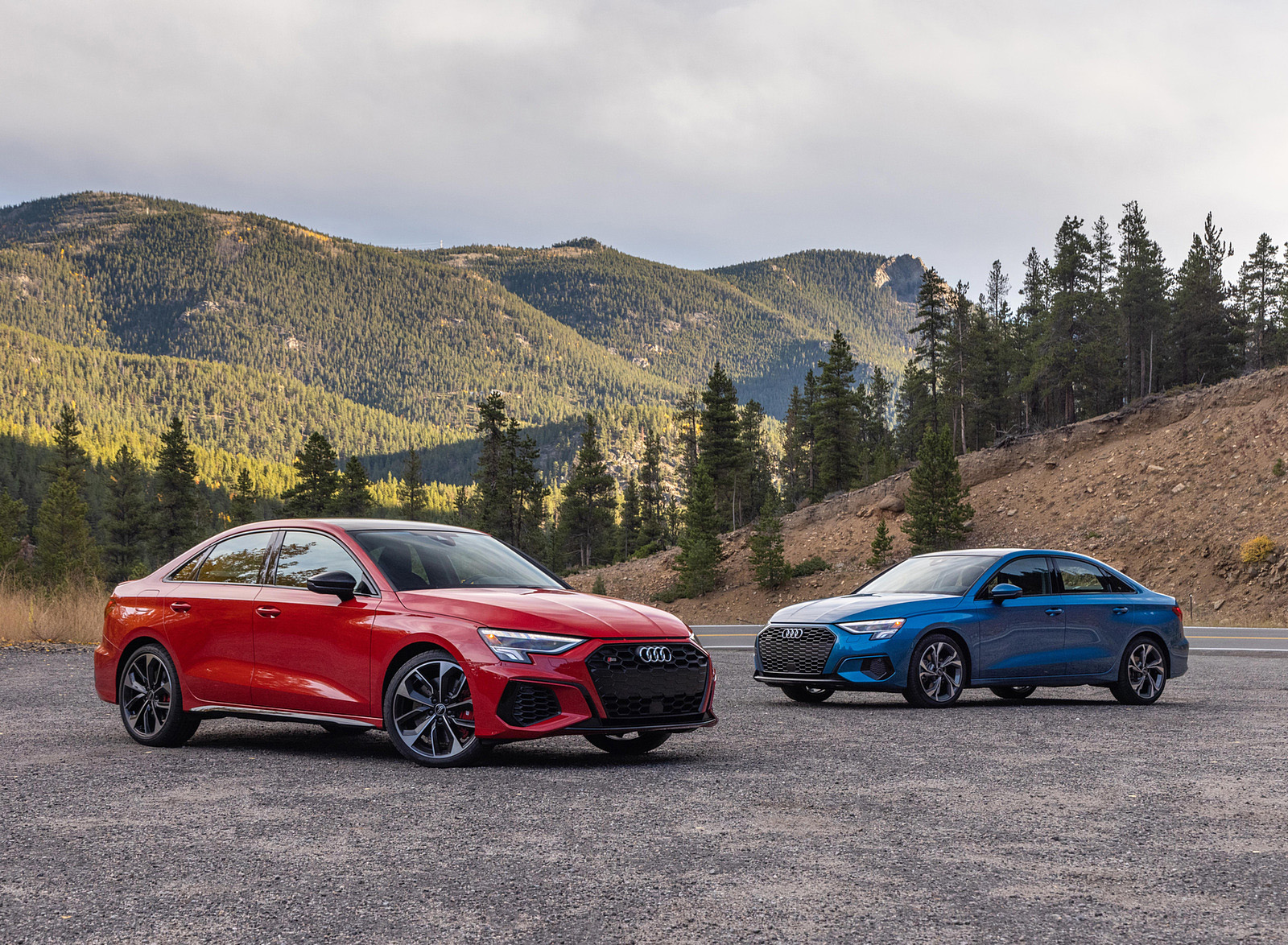 2022 Audi A3 (Color: Atoll Blue; US-Spec) and Audi S3 Wallpapers #34 of 58