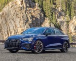 2022 Audi S3 (Color: Navarra Blue; US-Spec) Front Three-Quarter Wallpapers 150x120