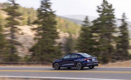 2022 Audi S3 (Color: Navarra Blue; US-Spec) Rear Three-Quarter Wallpapers 450x275 (60)