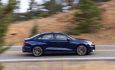 2022 Audi S3 (Color: Navarra Blue; US-Spec) Side Wallpapers 450x275 (58)