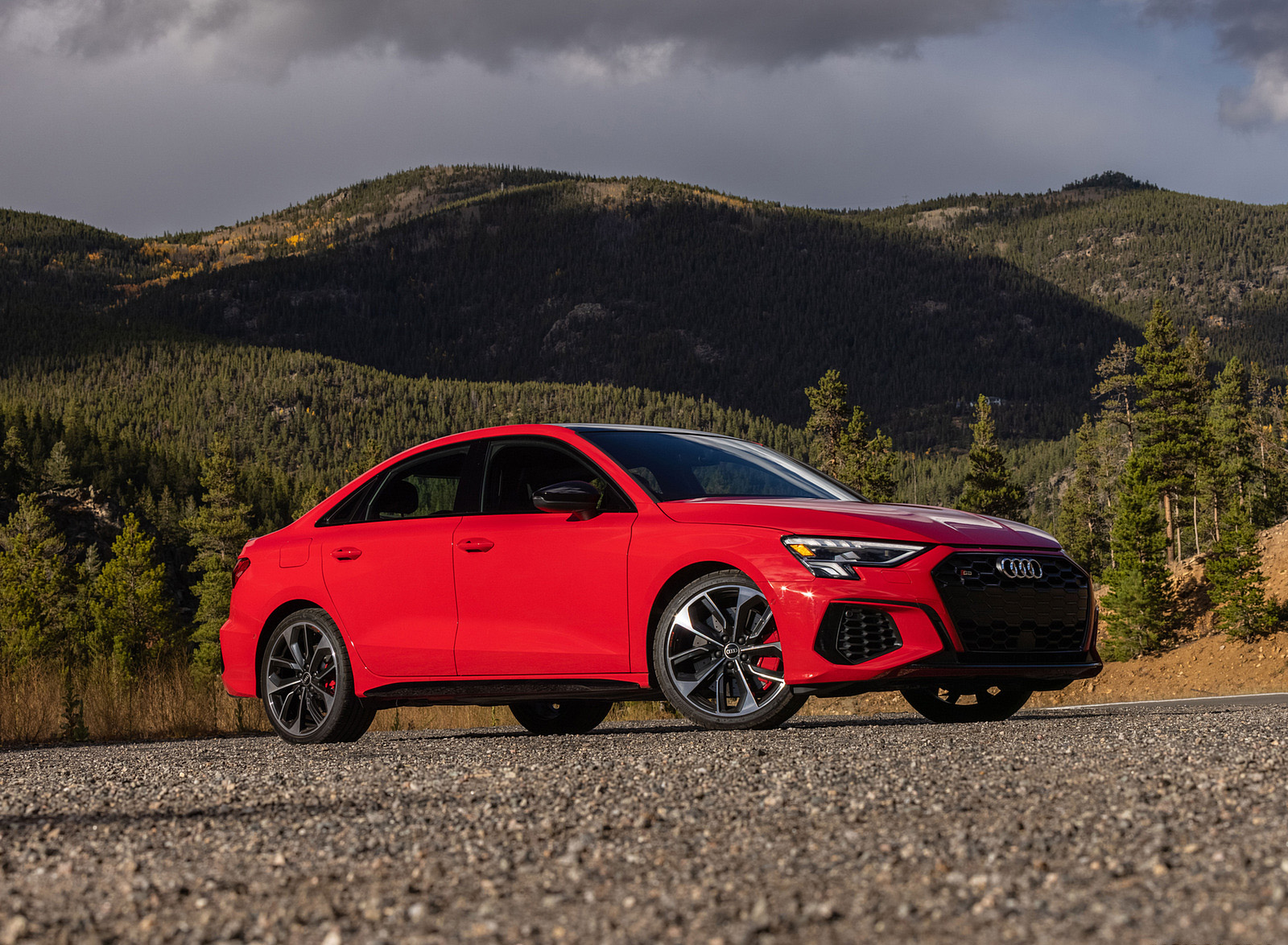 2022 Audi S3 (Color: Tango Red; US-Spec) Front Three-Quarter Wallpapers #18 of 90