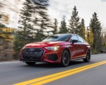 2022 Audi S3 (Color: Tango Red; US-Spec) Front Three-Quarter Wallpapers 150x120