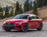 2022 Audi S3 (Color: Tango Red; US-Spec) Front Three-Quarter Wallpapers 150x120