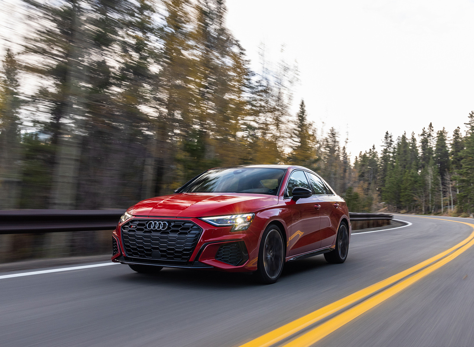 2022 Audi S3 (Color: Tango Red; US-Spec) Front Three-Quarter Wallpapers #9 of 90