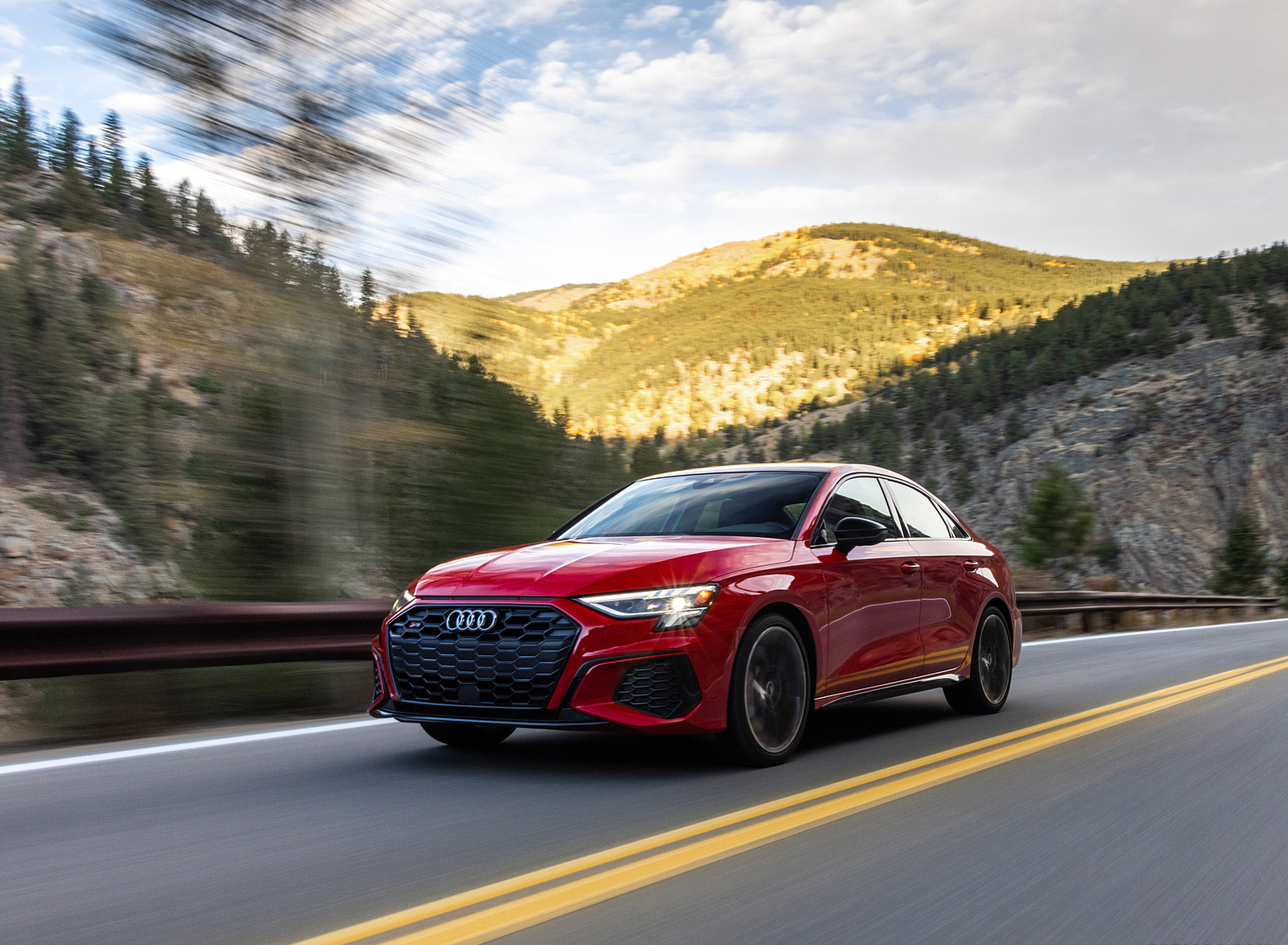 2022 Audi S3 (Color: Tango Red; US-Spec) Front Three-Quarter Wallpapers (4)