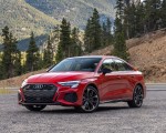 2022 Audi S3 (Color: Tango Red; US-Spec) Front Three-Quarter Wallpapers 150x120