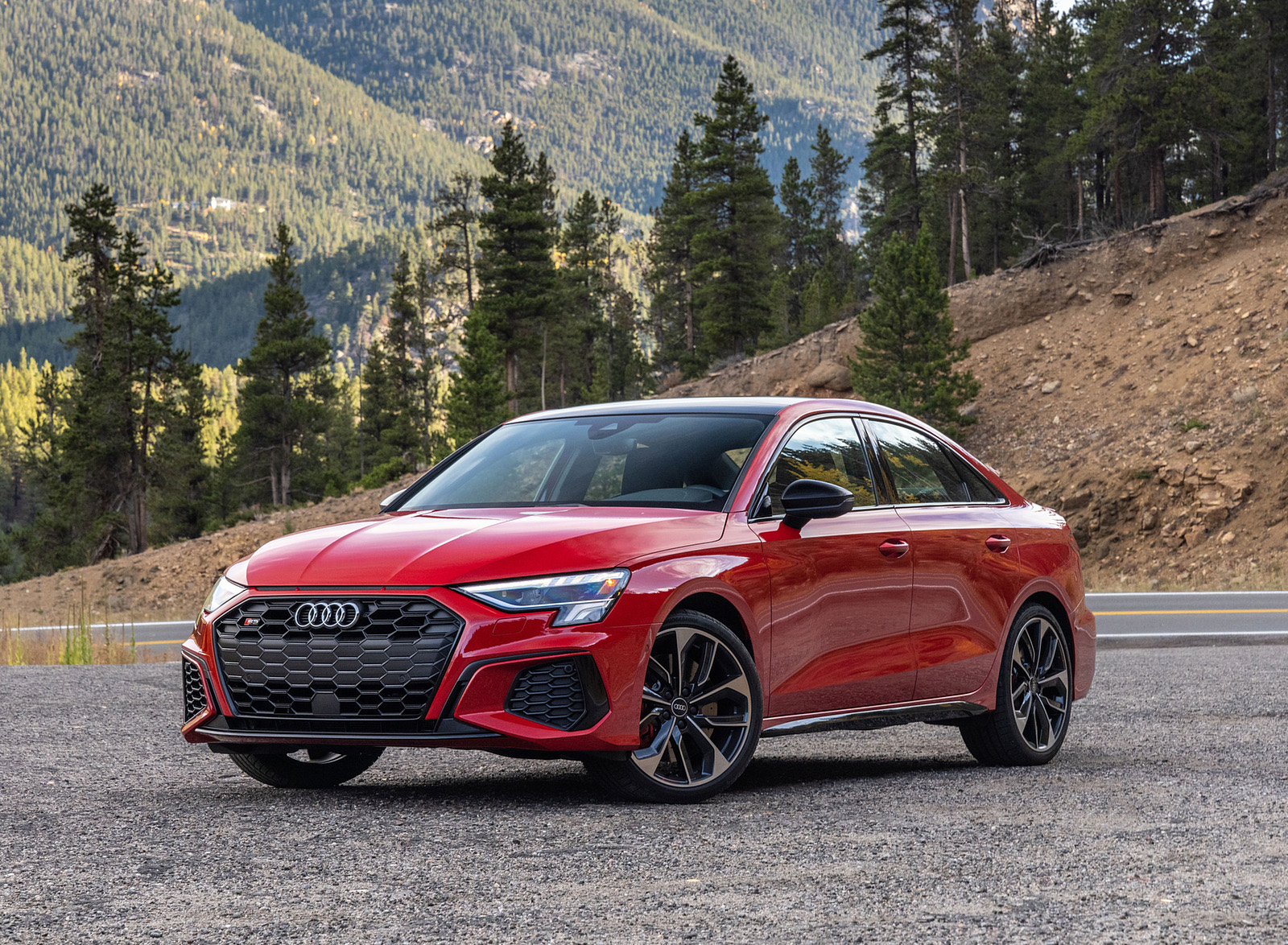 2022 Audi S3 (Color: Tango Red; US-Spec) Front Three-Quarter Wallpapers #20 of 90
