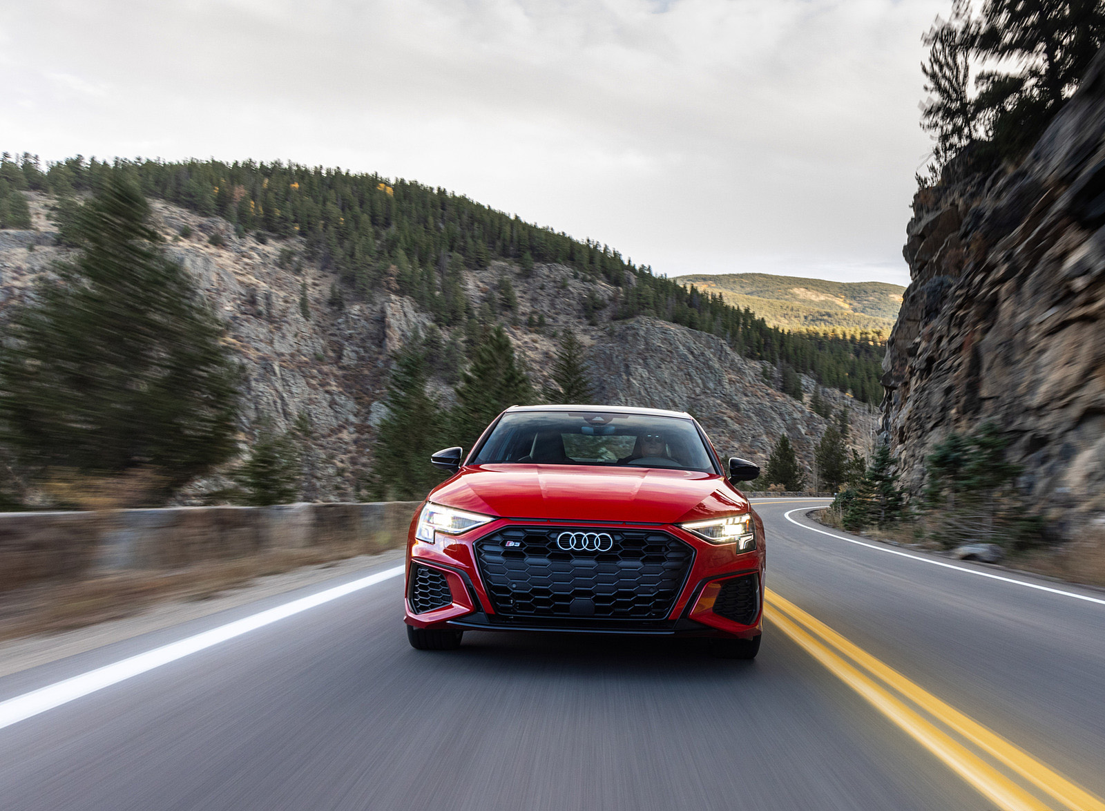 2022 Audi S3 (Color: Tango Red; US-Spec) Front Wallpapers  (6)