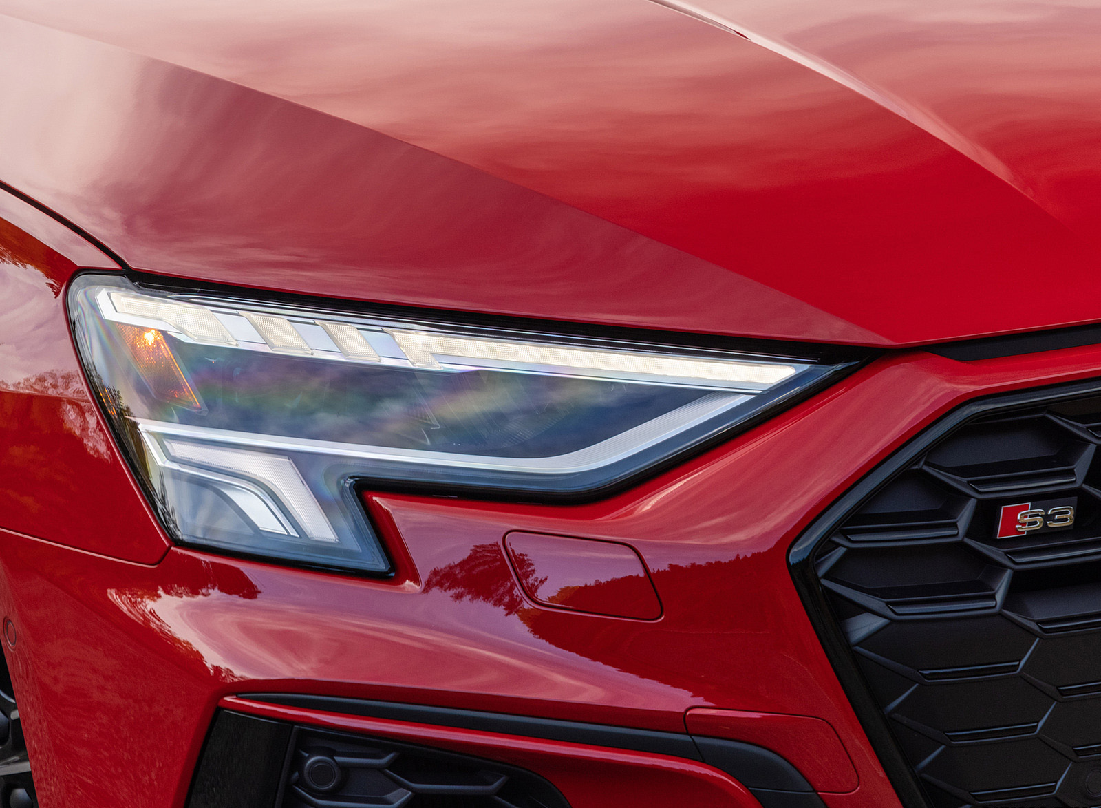 2022 Audi S3 (Color: Tango Red; US-Spec) Headlight Wallpapers  #31 of 90