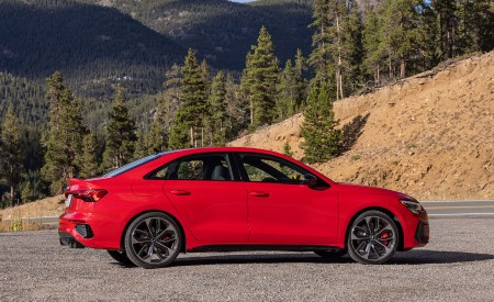 2022 Audi S3 (Color: Tango Red; US-Spec) Side Wallpapers 450x275 (24)