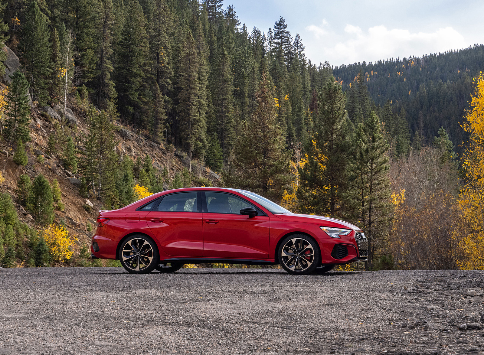 2022 Audi S3 (Color: Tango Red; US-Spec) Side Wallpapers #27 of 90
