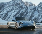 2022 Porsche Taycan 4S Sport Turismo (Color: Frozen Blue Metallic) Front Three-Quarter Wallpapers 150x120