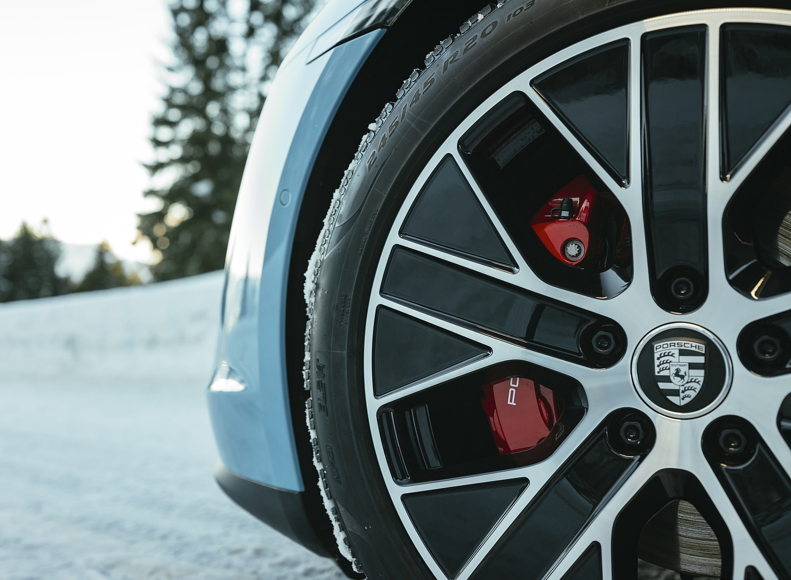 2022 Porsche Taycan 4S Sport Turismo (Color: Frozen Blue Metallic) Wheel Wallpapers #13 of 18