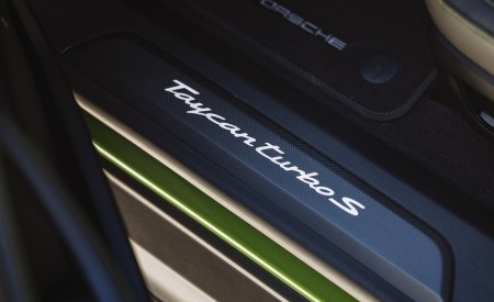 2022 Porsche Taycan Turbo S Sport Turismo (Color: Mamba Green Metallic) Door Sill Wallpapers 450x275 (24)