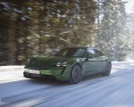 2022 Porsche Taycan Turbo S Sport Turismo (Color: Mamba Green Metallic) Front Three-Quarter Wallpapers 150x120