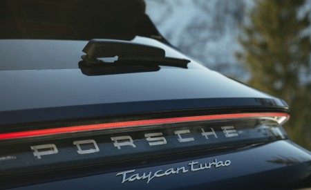2022 Porsche Taycan Turbo Sport Turismo (Color: Gentian Blue Metallic) Badge Wallpapers 450x275 (12)