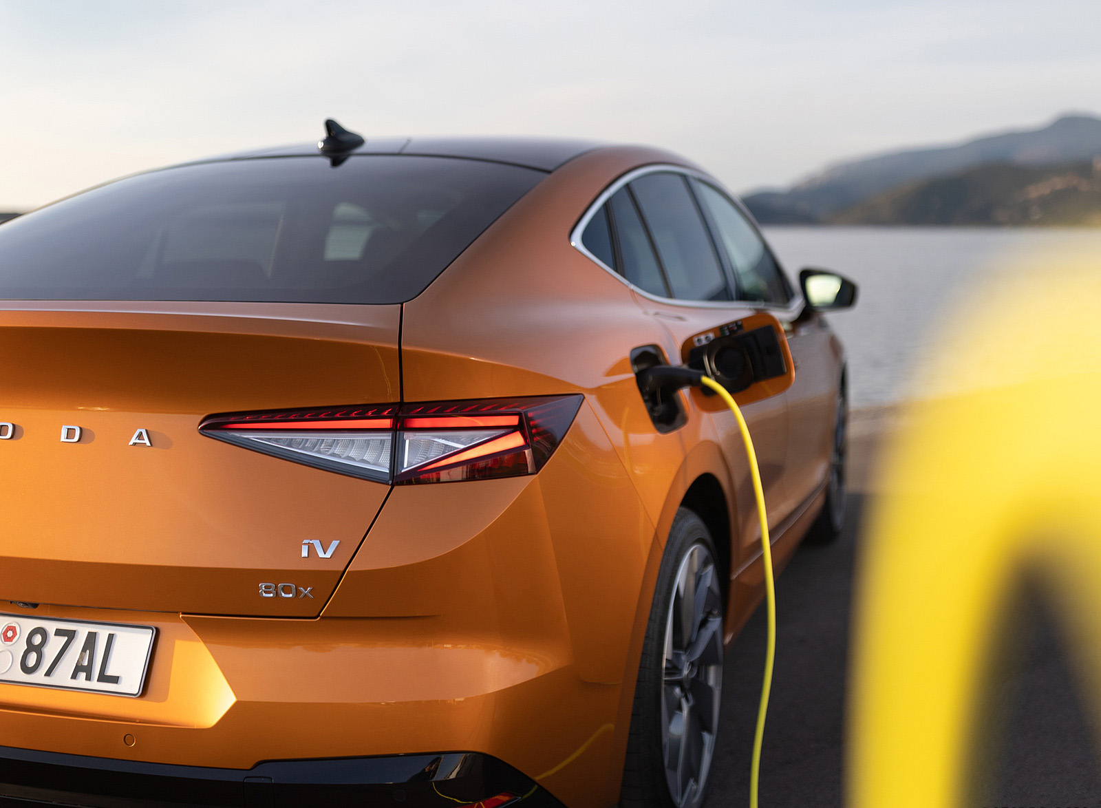 2022 Škoda ENYAQ Coupe iV (Color: Phoenix Orange) Charging Connector Wallpapers #147 of 173