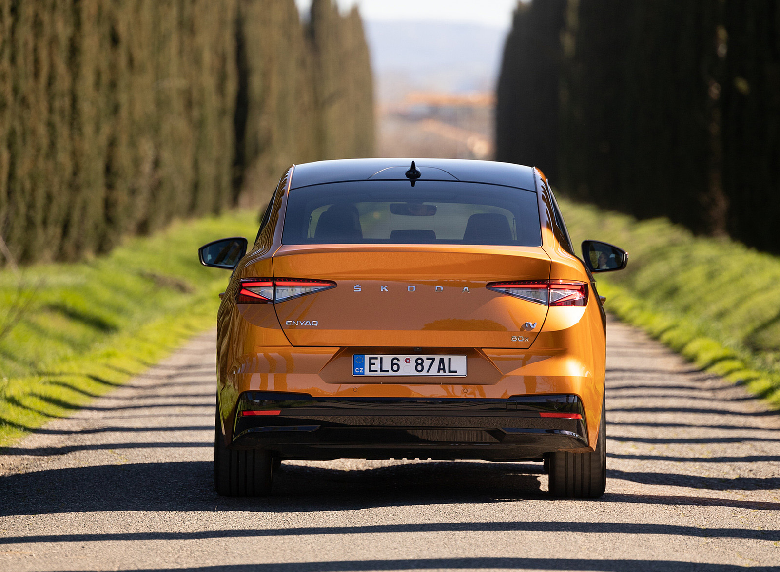 2022 Škoda ENYAQ Coupe iV (Color: Phoenix Orange) Rear Wallpapers #106 of 173